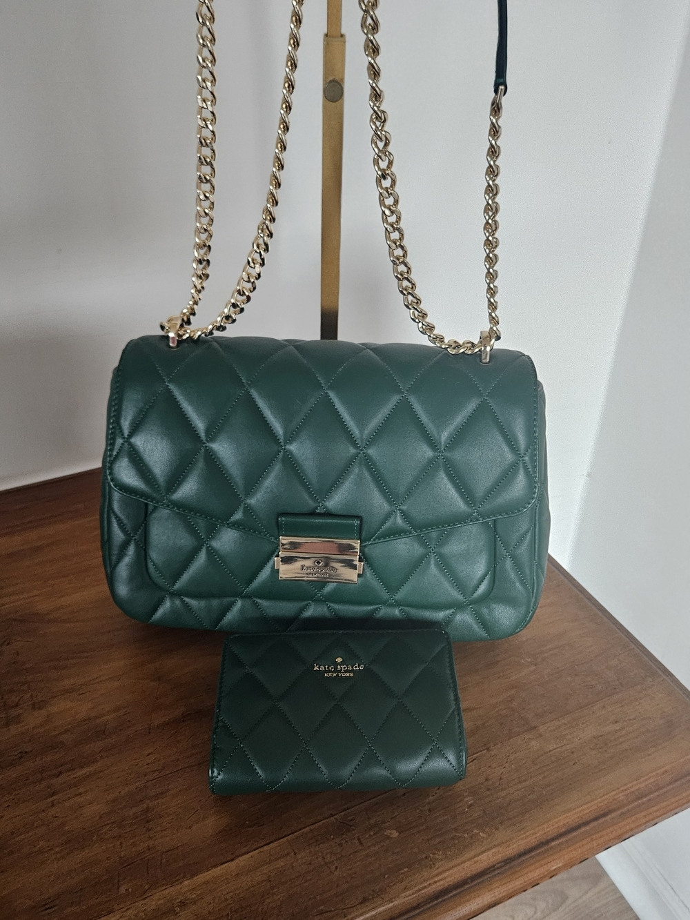 Kate Spade Emerald Quilted Leather Chain Shoulder Bag